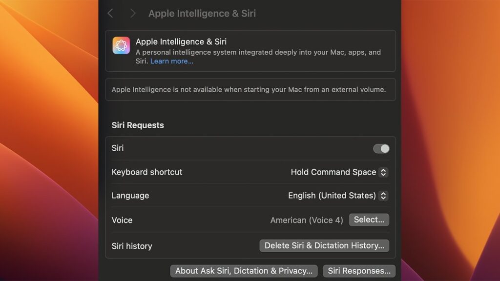 Enabling Apple Intelligence on external drives